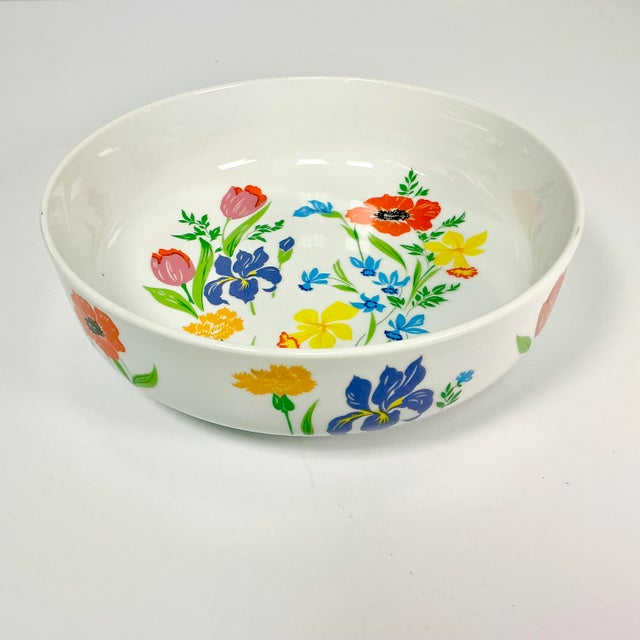 Contemporary 1980s Vintage Heinrich & Co German Boho Chic Hollywood Regency Flora Serving Bowl For Sale - Image 3 of 8