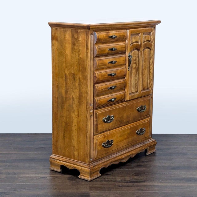 This classic wooden dresser offers plenty of storage with 8 drawers and a spacious cabinet. The drawers slide smoothly and...