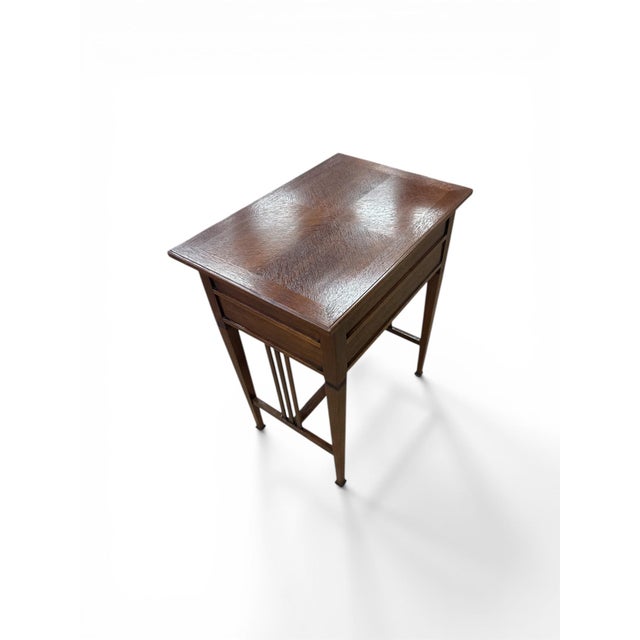 Original Art Nouveau small table, circa 1910 Wood type: Oak Color: Walnut Dimensions: H: 78 cm W: 65 cm D: 45 cm :...