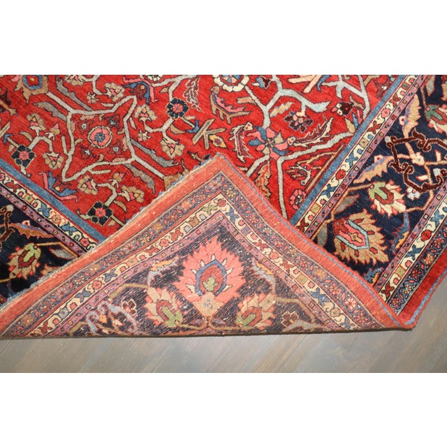 Antique Zabihi Collection Jewel Toned Persian Bidjar Rug For Sale - Image 12 of 12