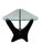 1950s Noguchi Style Biomorphic "Airplane" Side Table W/ Triangle Glass Top For Sale - Image 4 of 4