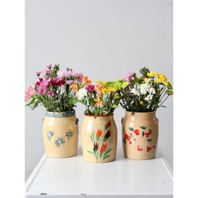 Vintage Hand Painted Cookie Jars - Set of 3 For Sale - Image 11 of 11