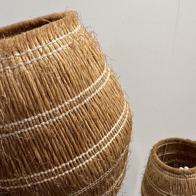 Rattan and Wicker Floor Lamp from Louis Sognot, France, 1960s For Sale - Image 4 of 16