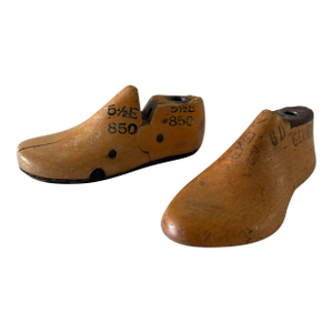 Pair of Vintage Wooden Shoe Forms or Shoe Lasts