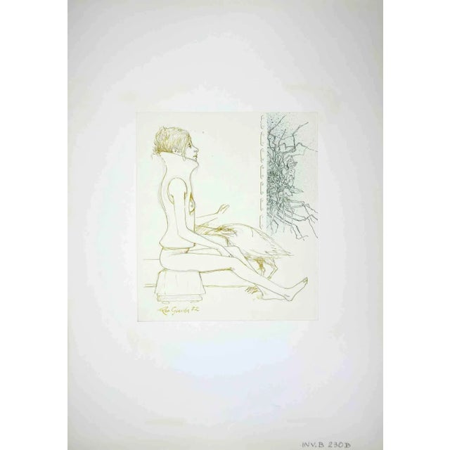 Woman is an original drawing in china ink realized by Leo Guida in 1972. Good condition. Leo Guida (1992 - 2017)....