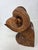 Vintage 1966 Hand Carved Wood Bighorn Sheep Ram's Head 9" Tall Signed Orren Hutter Calif For Sale In Los Angeles - Image 6 of 14