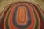 American 1930s Multicolor Folk Art Antique Oval American Braided Rug 6'10" X 9'2" Cotton Carpet For Sale - Image 3 of 15