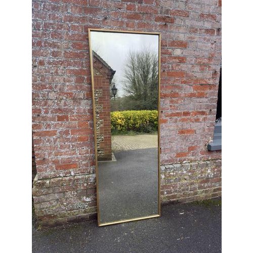 Wood Large Antique French Gilt Bistro Mirror, 19th Century For Sale - Image 7 of 7
