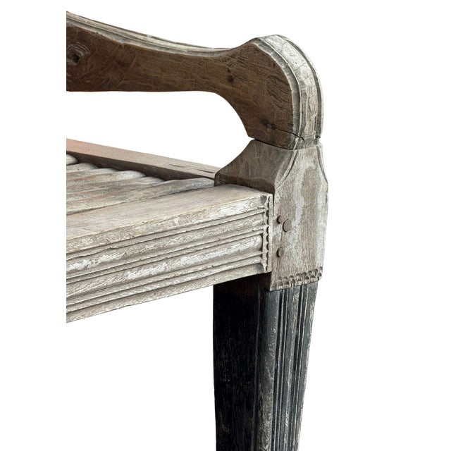 1900 - 1909 Antique Javanese Daybed With Teak Frame and Bamboo C. 1900 For Sale - Image 5 of 12