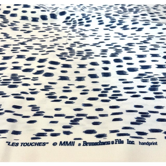 Brunschwig and Fils Les Touches Blue Outdoor Fabric Width - 51" Vertical Repeat - 27" Horizontal Repeat - 52" Country Of...