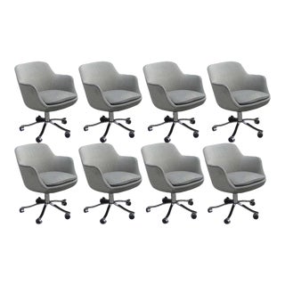 1 Nicos Zographos Bucket Chair With Grey Circle Upholstery For Sale