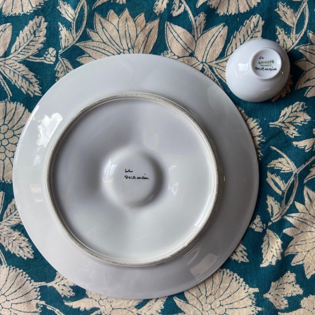 French Porcelain Limoges Oyster Shell Plates with Seaweeds, 1930s, Set of 5 For Sale - Image 9 of 11