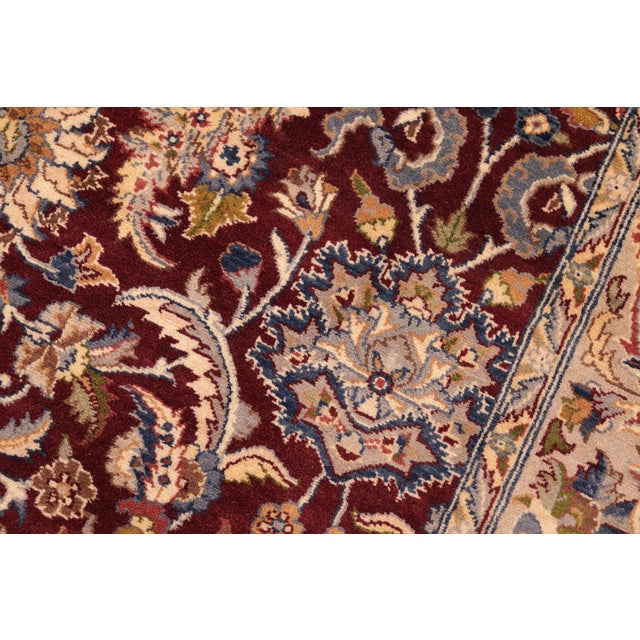 1990s Beautiful 1990's Pak-Persian Red/Taupe Wool Rug - 6'2'' X 9'1'' For Sale - Image 5 of 9