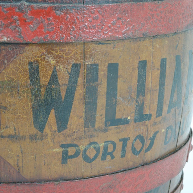 20th Century Portuguese Wooden Barrel Side Table For Sale - Image 12 of 18