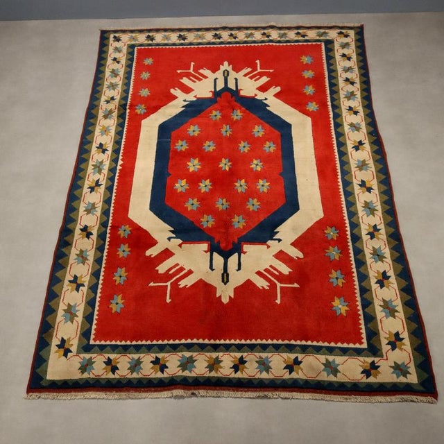 Vintage Turkish Kars Rug For Sale - Image 3 of 9