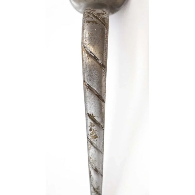 Arts & Crafts Mid 20th Century Vintage Arts & Crafts Nickel Plated Brass Door Pull For Sale - Image 3 of 7