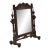 Antique Jacobean Style Carved Oak Wood Pivoting Dresser Shaving Table Top Mirror For Sale