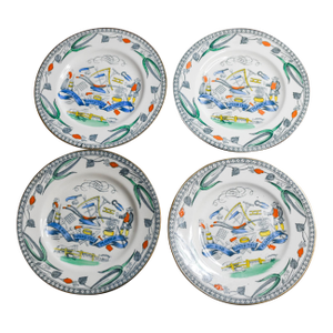 Burgess & Leigh Antique Traditional English Farmers Arms Ceramic Bread Plates - Set of 4