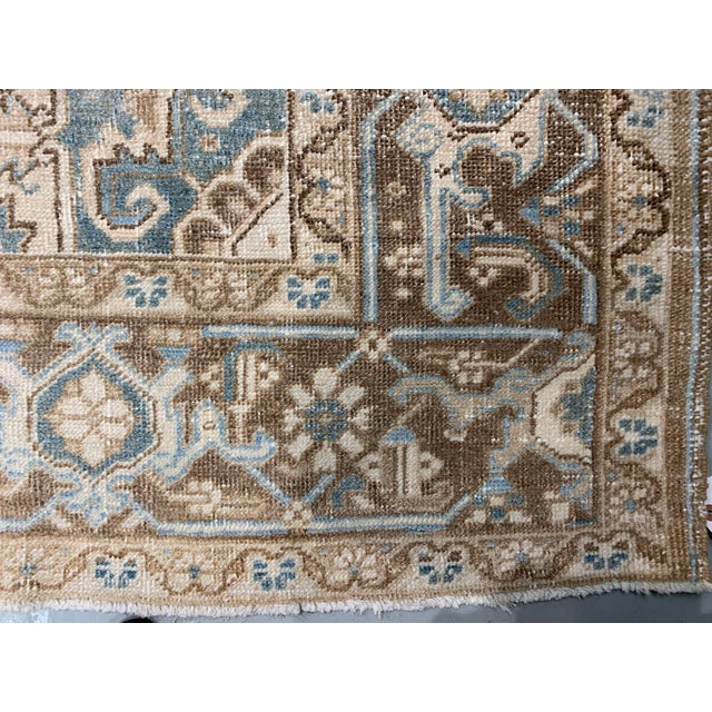 Modern Vintage Circa 1940 Lightly Distressed Heriz Rug 9ft 10in X 12ft 6in For Sale - Image 3 of 10