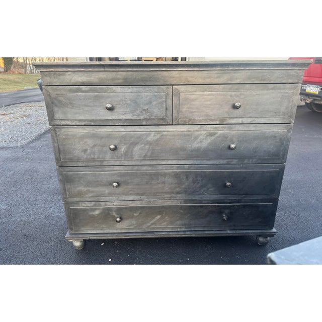 Rustic European Vintage Metal Dresser Restoration Hardware For Sale - Image 3 of 4