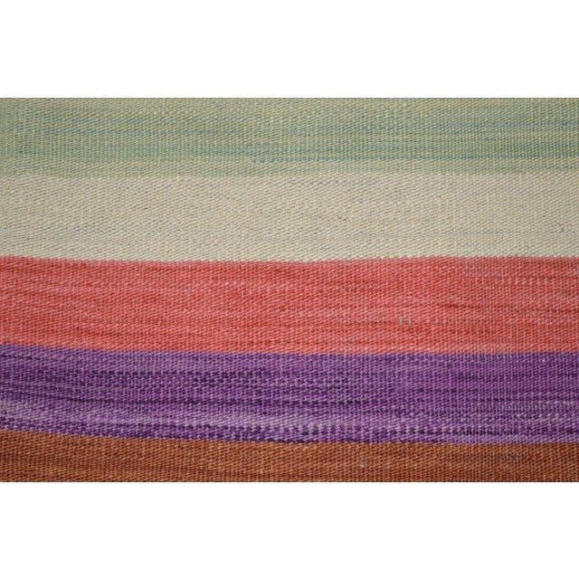 Turkish Flatweave With Soft Texture, 6'4"x9'5" For Sale - Image 4 of 5