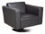 Black Chrome and Leather Serge Armchair with Swivel Function from Brühl For Sale
