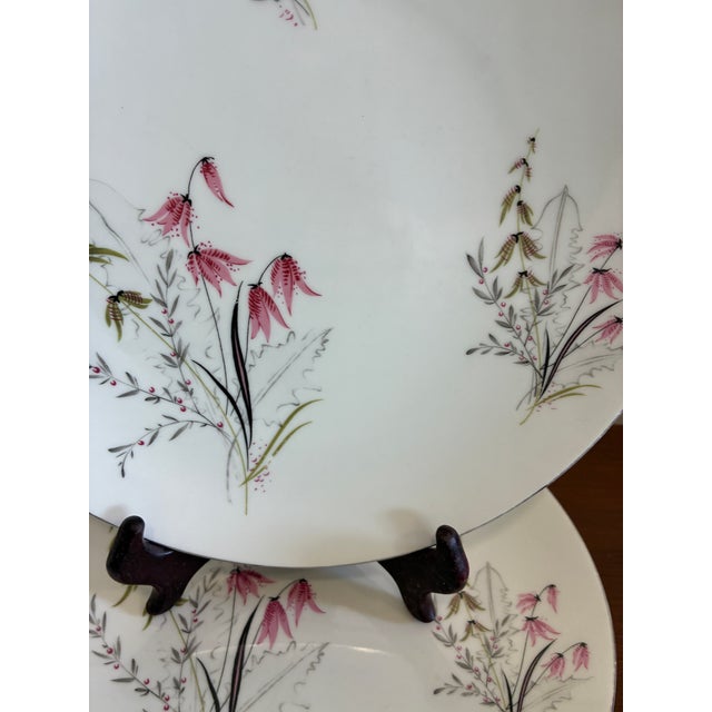 Vintage Royal Duchess Mountain Bell Pink Floral Dinner Plates, Set of 2 For Sale - Image 9 of 12