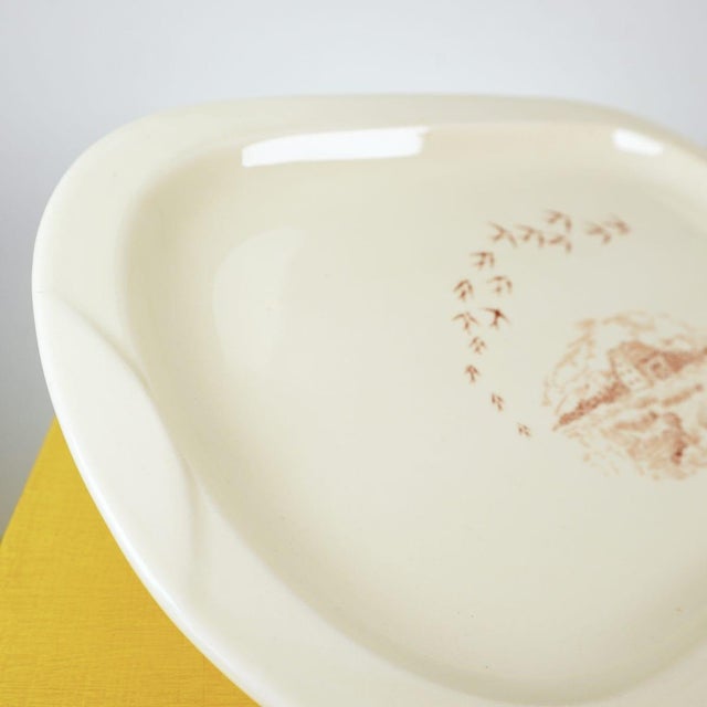 White Mill Ceramic Oval Plates, Set of 6 For Sale - Image 3 of 10