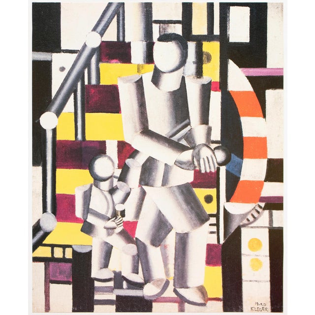 An excellent full-color print after the painting "The Staircase (1919)" by Fernand Leger. Published by New French Editions...