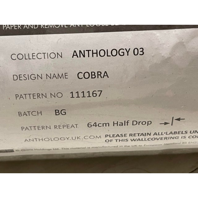 Anthology English Metallic Snakeskin Wallpaper — 11 Yard Roll For Sale - Image 10 of 11