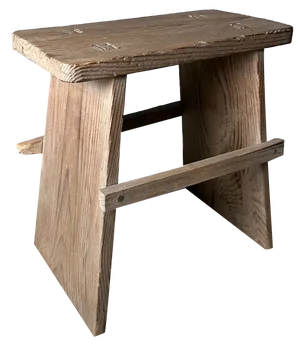 Vintage Wooden Stool, Japan, 1950s
