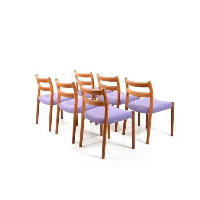 Beige Chairs mod.84 by Niels Otto (N. O.) Møller for J.L. Møllers, 1960s, Set of 6 For Sale - Image 8 of 11