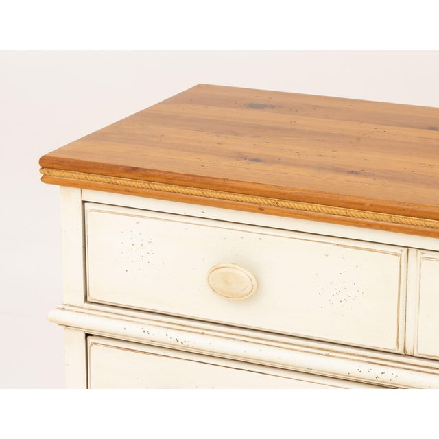 Mid-Century Modern Modern White Painted Wood Chest of Drawers For Sale - Image 3 of 9