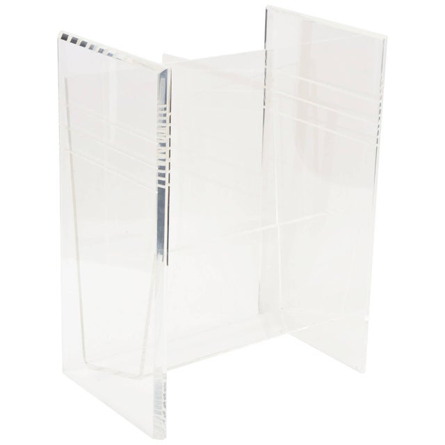Lucite Magazine Stand or Rack Vintage Chairish