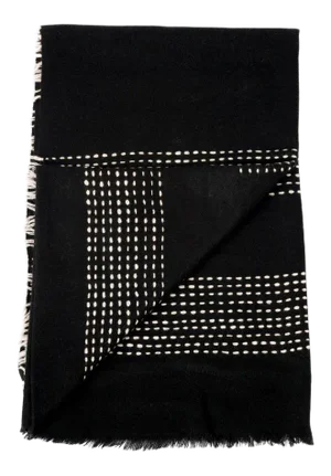 Contemporary Walnut Black Yak Throw