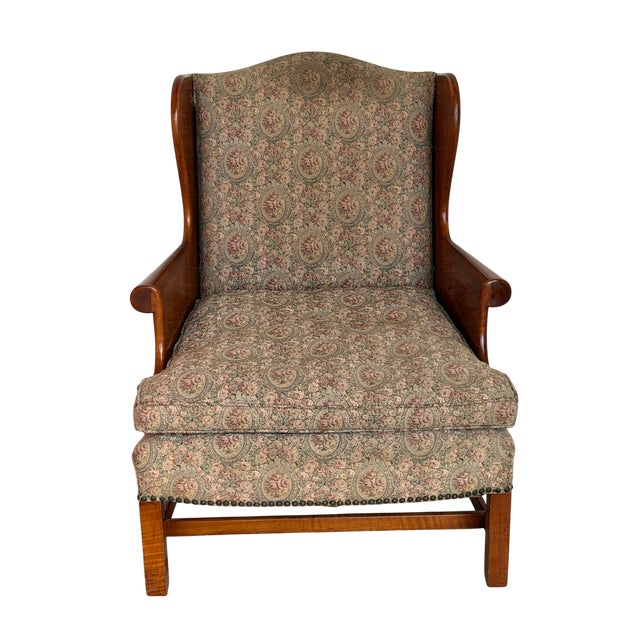 1940s 20th Century Attrib. Early Stickley "Connecticut Valley" Wingback Chair For Sale - Image 5 of 9