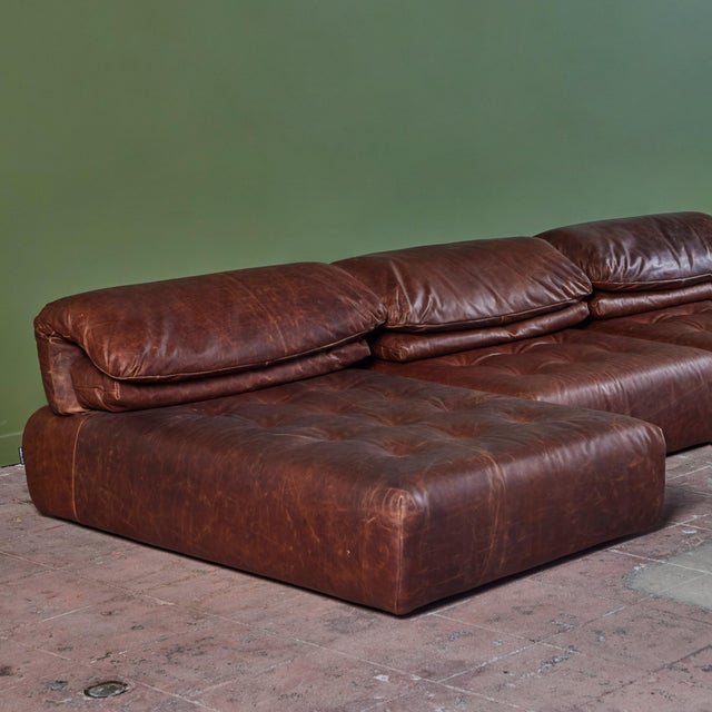 Roche Bobois Voyage Immobile Leather Modular Sectional Sofa Chairish