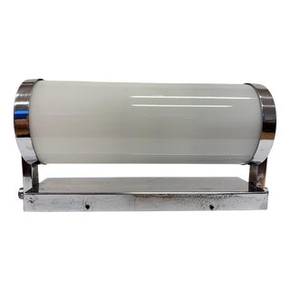 Bauhaus Chrome Wall Lamp, Former Czechoslovakia, 1930s For Sale