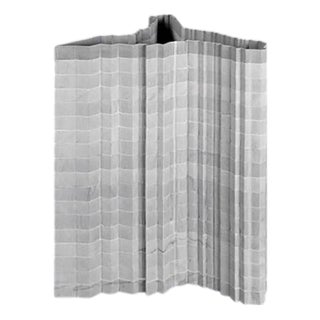 Stripes D4 Decorative Vase in Bardiglio Marble by Bufalini Marmi For Sale