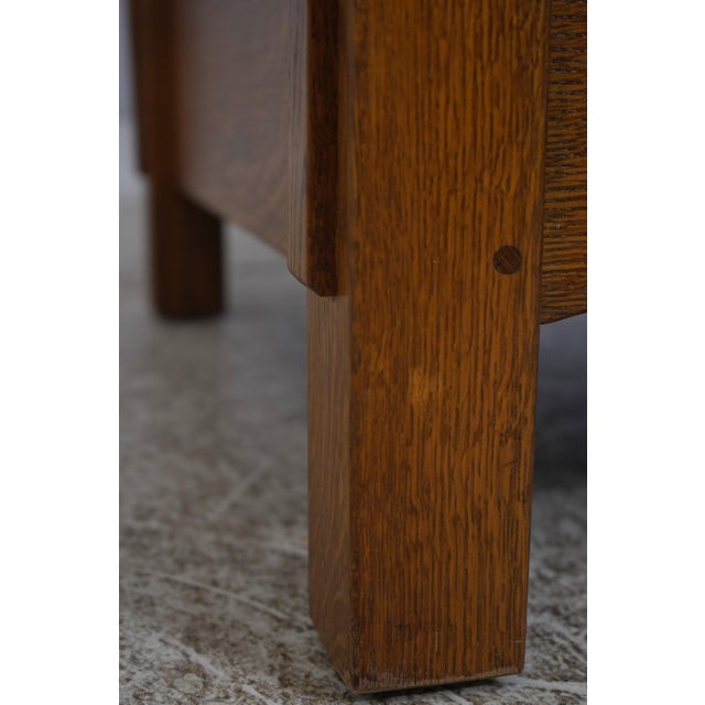 Stickley Mission Oak Morris Chair & Ottoman For Sale - Image 11 of 18