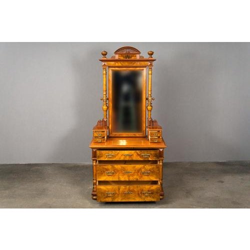 Gründerzeit Chest of Drawers with Mirror For Sale - Image 4 of 18