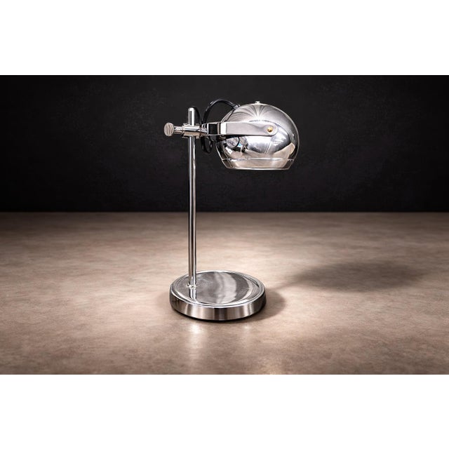 Chrome 1960s Table Lamp Plated in Chrome, Unknown For Sale - Image 8 of 9