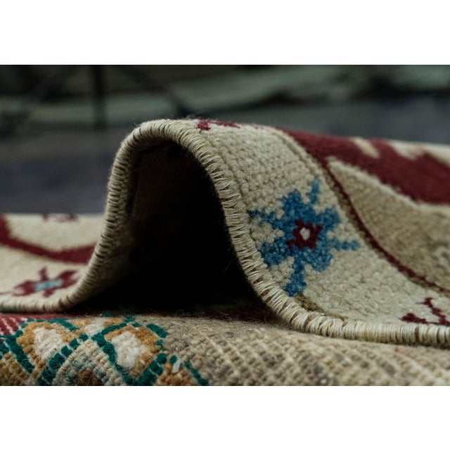 Textile Turkish Mini Rug Oriental Hand Knotted Vintage Rug 1'7" x 2'6" #20630 For Sale - Image 7 of 8