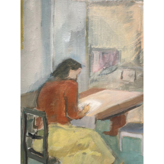 Sigge Ljungkvist, The Letter Writer, 1947, Oil on Canvas, Framed For Sale - Image 6 of 18