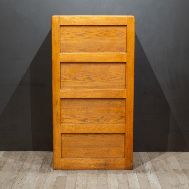 Brown Library Bureau Makers Oak File Cabinet c.1928 For Sale - Image 8 of 11