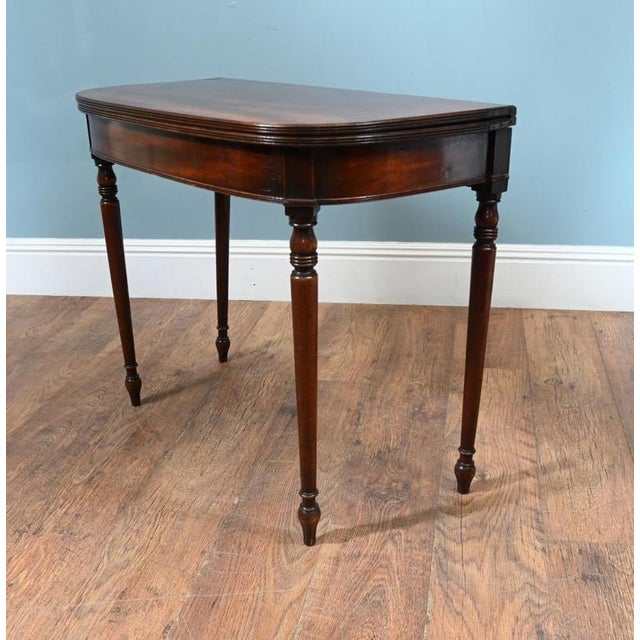 Wood William IV Card Table in Mahogany For Sale - Image 7 of 8