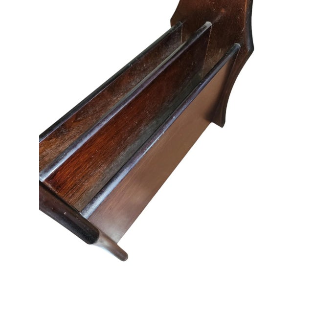 1960s Mid Century English Rosewood Magazine Rack For Sale In Atlanta - Image 6 of 6