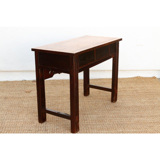 Rustic Heavily Carved Chinese Altar Console For Sale - Image 12 of 14