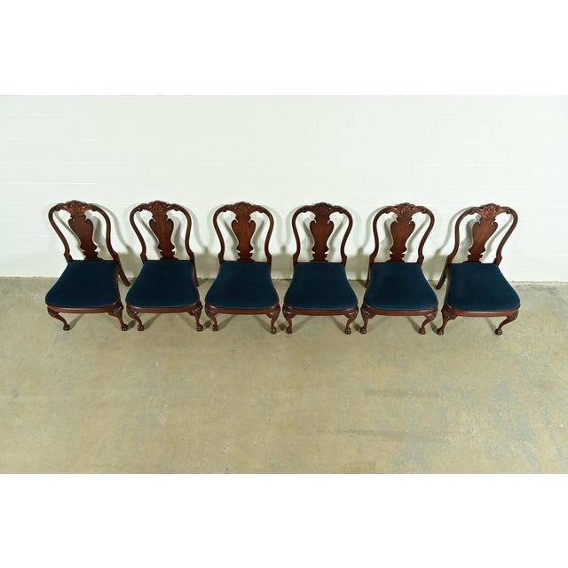 Mid 20th Century Smith & Watson Georgian Carved Mahogany Dining Chairs, Set of Six For Sale - Image 5 of 14
