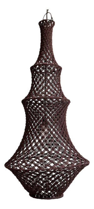 Chocolate Macrame Margo Pendant Light